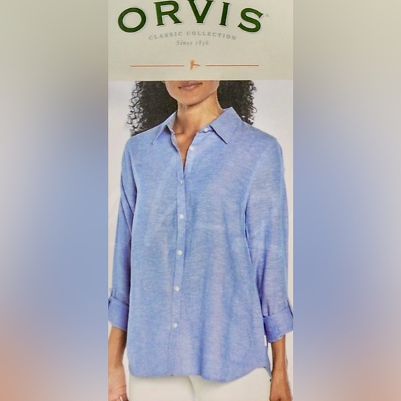 Orvis Women’s Linen Blend Shirt - Picture 3 of 8